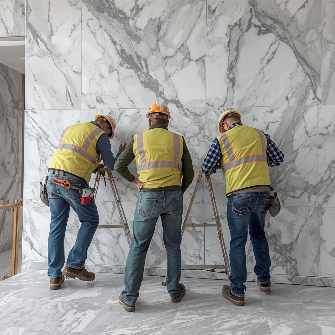 Profesyonel montaj ekibimiz çalışırken